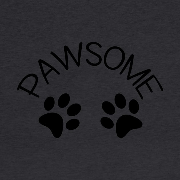 COOL PAWSOME PAW PRINT DESIGN DOG CAT PET LOVERS by CreativeLimes